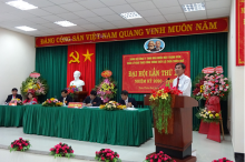 Đồng chí Nguyễn Hữu Tiến, Phó Bí thư Thường trực Đảng ủy Khối phát biểu chỉ đạo Đại hội